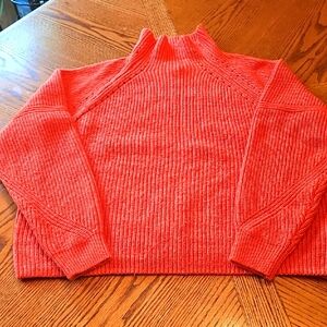 H&M Vibrant Orange oversized Turtleneck Sweater.Size M